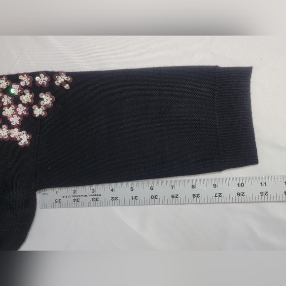 Anthropologie Lili Sidonio + Holly Bracken Embellished Sequin Swester Size Small - Picture 10 of 13